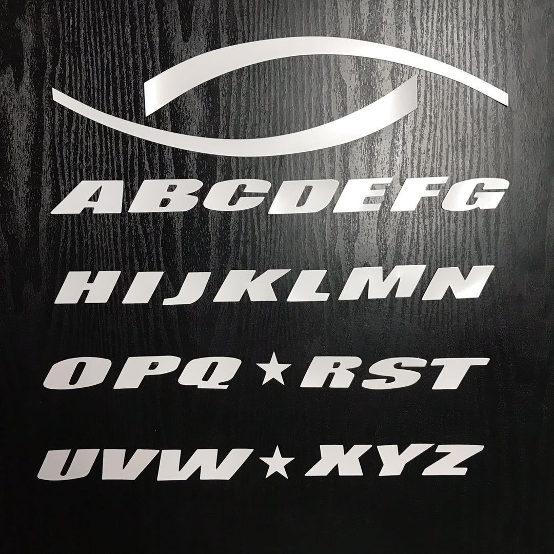 New Material Car Tire Letter Sticker 3D English Letter Tire Sticker Wheel Hub Cool Modification