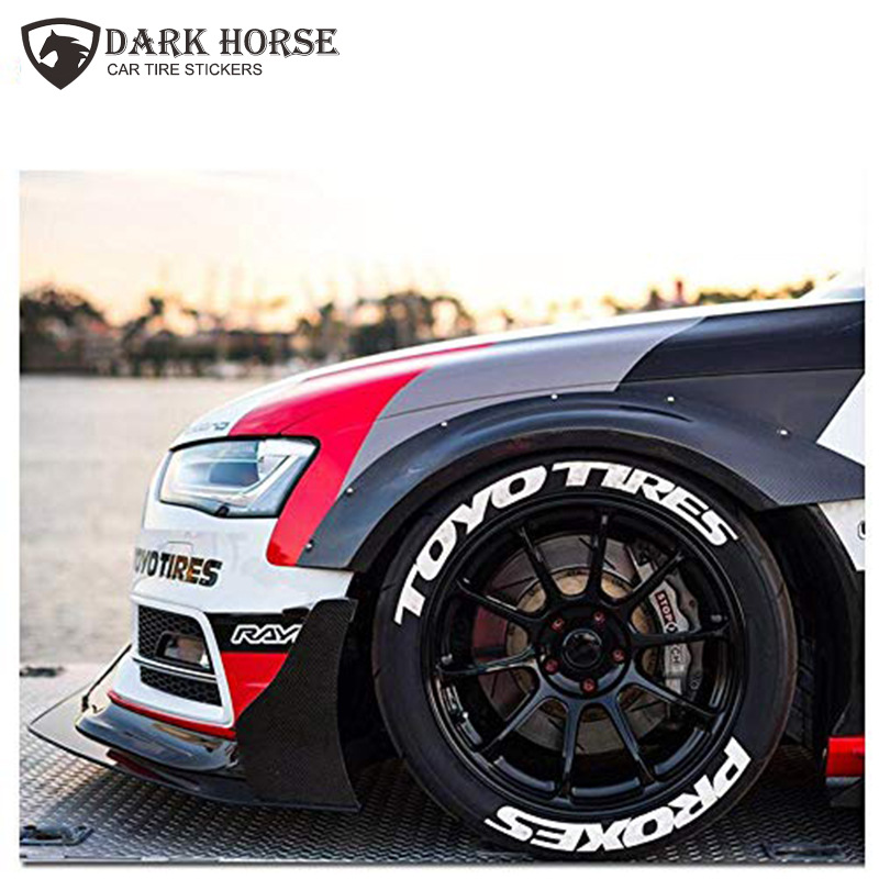 New Material Car Tire Letter Sticker 3D English Letter Tire Sticker Wheel Hub Cool Modification