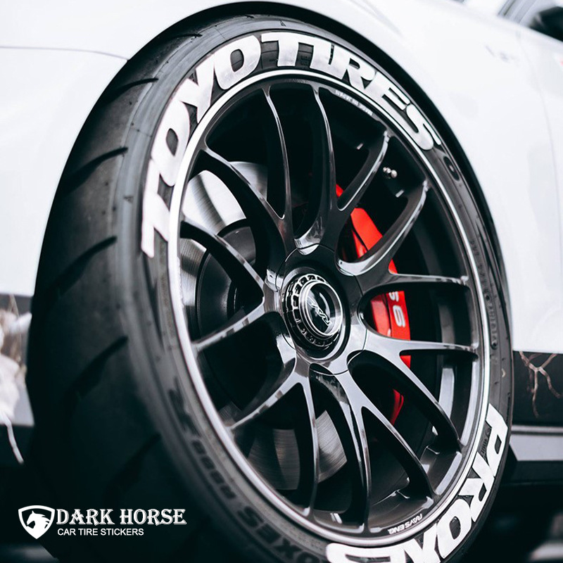 New Material Car Tire Letter Sticker 3D English Letter Tire Sticker Wheel Hub Cool Modification