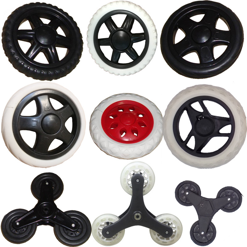 Luggage Trolley Rubber Caster Procter Gamble Hand Pull Shopping Cart PU Foam Wheel
