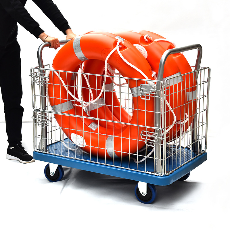 Fence Cart Storage Bar Trolley Mute Wheel Net Rack Trolley Grid Bar Trolley