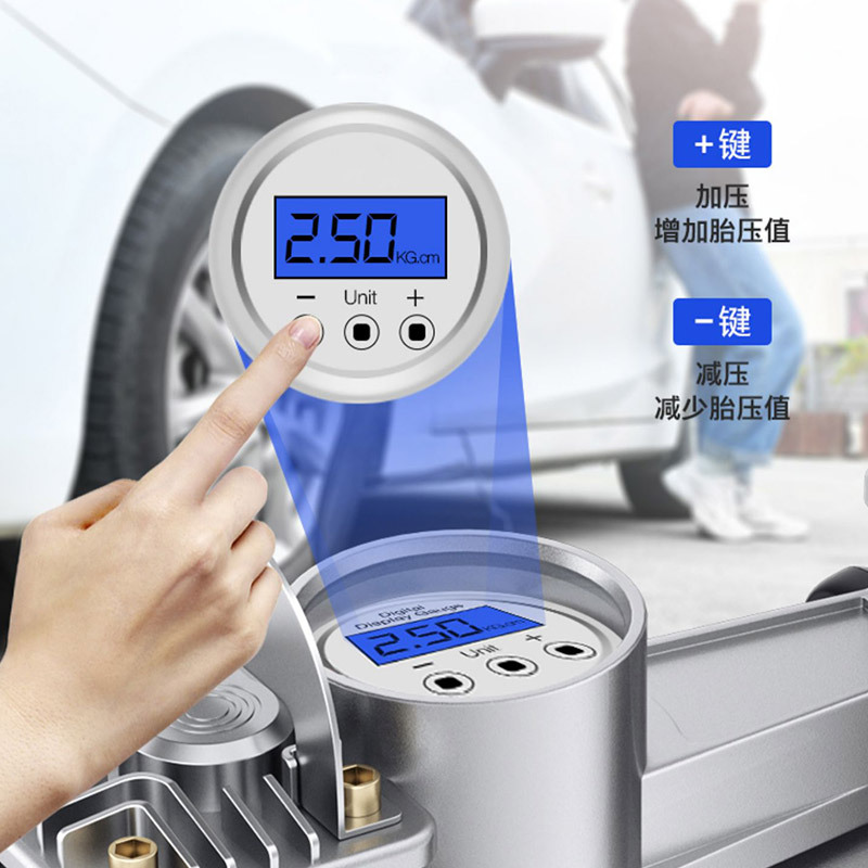 Coolpaixin VehicleMounted DoubleCylinder Air Pump HighPower Car Air Pump Wheel Tire 12V Electric High Pressure Tire Pump