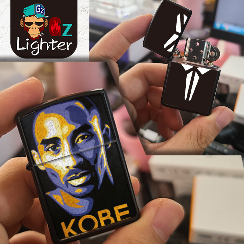 Metal Kerosene Grinding Wheel Lighter Range Hood Kobe Commemorative Gift Advertising Promotion High-End Gift