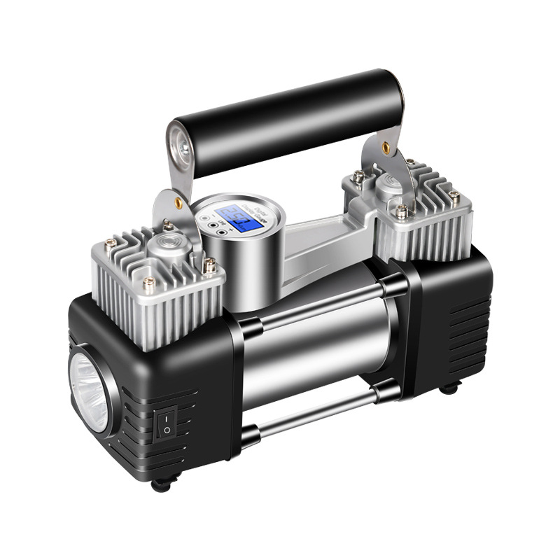 Kupaixin Car Double Cylinder Air Pump High Power Car Air Pump Wheel Tire 12V Electric High Pressure Tire Pump