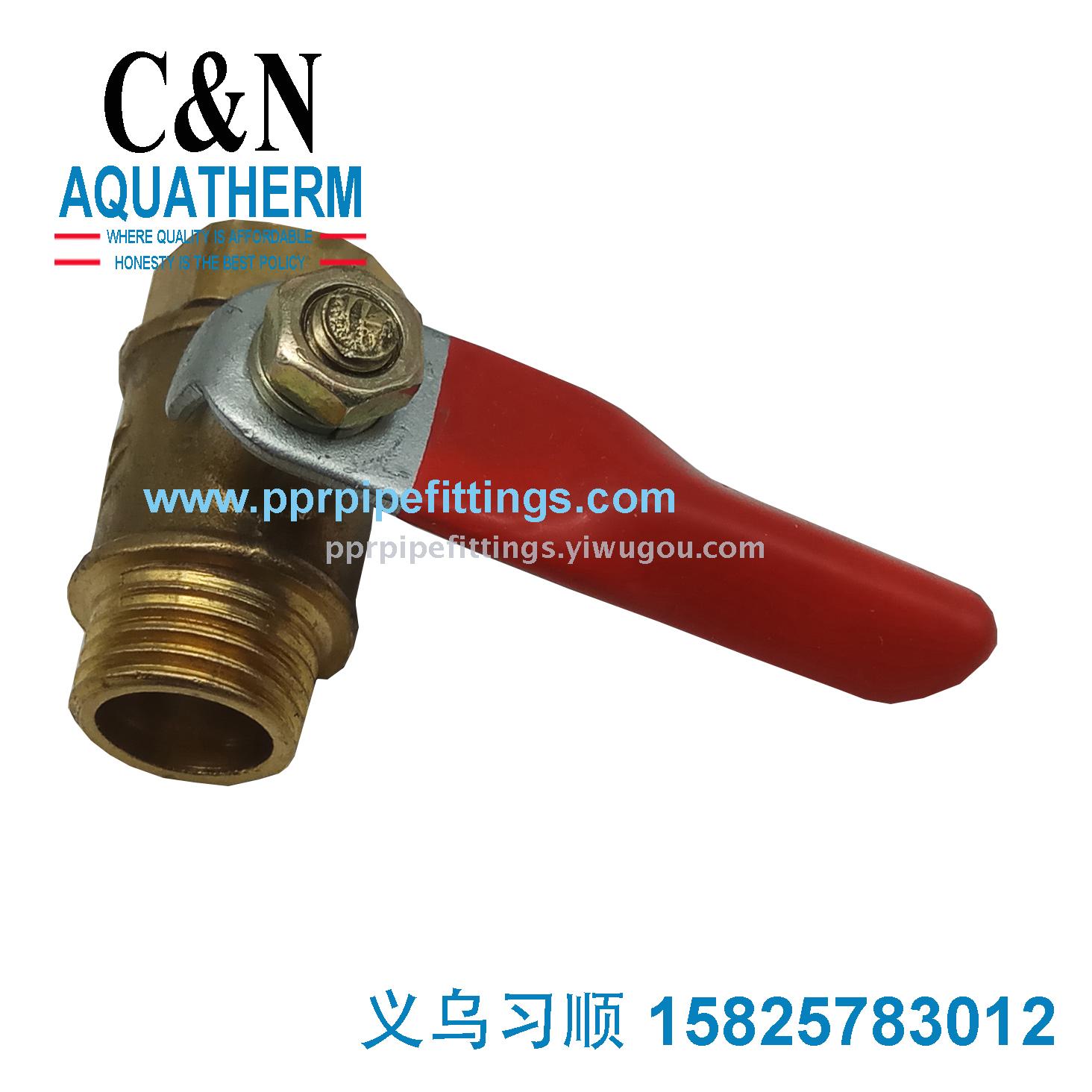 Supply of brass gas switch red handle ball valve