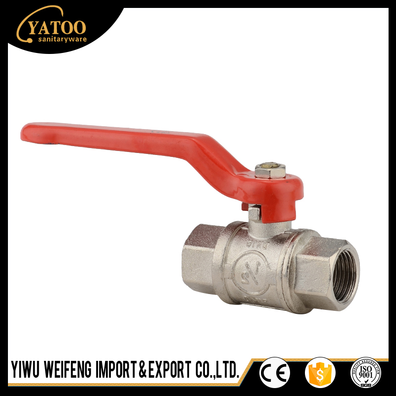 Factory direct sale internal thread two piece brass ball valve full copper valve handle