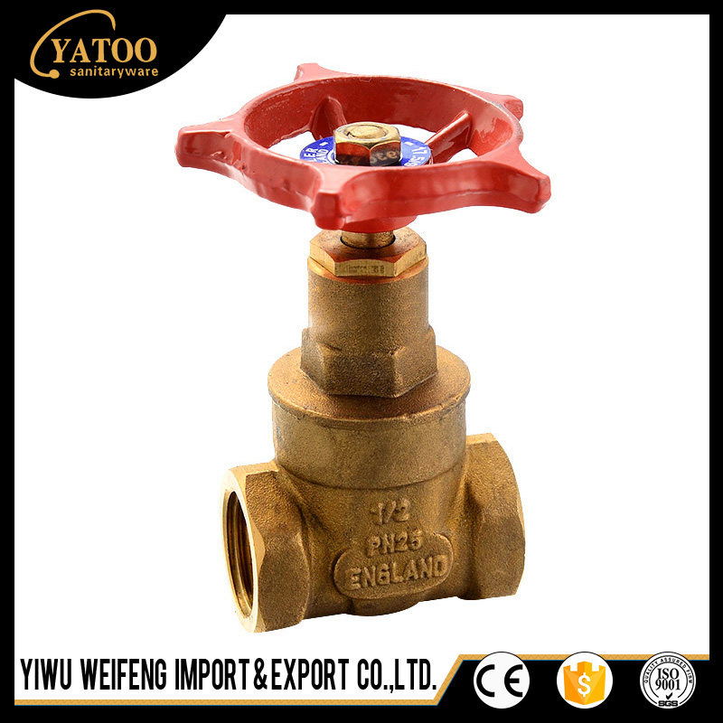 Manufacturer of brass manual manual thread one-way two way gate valve
