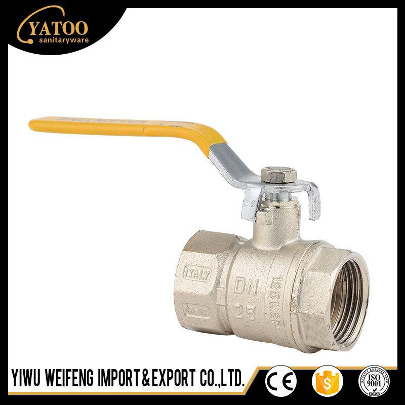 Internal thread two piece brass ball valve full copper handle valve export
