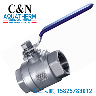 Stainless steel two piece ball valve