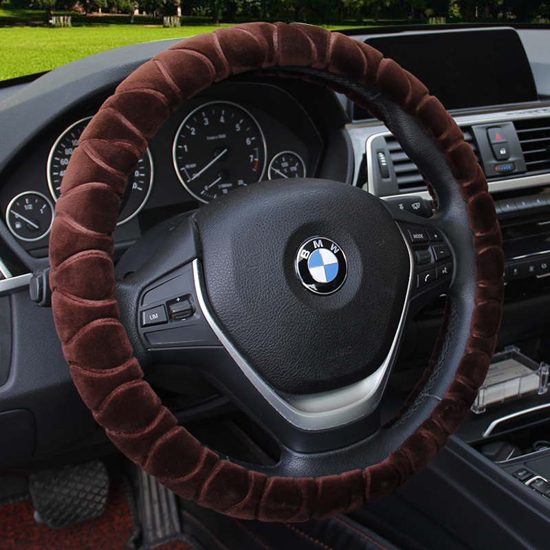 SM-722 Heart Language Ultra-Soft Plush Steering Wheel Cover