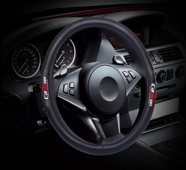 Car Supplies Wholesale Car Steering Wheel Cover Hand Switching Free Handle Cover Carbon Fiber Pattern Steering Wheel Cover C6190