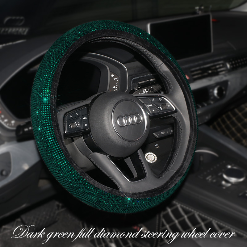 Wheel Cover Full Diamond Women&#039;s Handle Cover Internet Celebrity Goddess Style Four Seasons Universal Cute Cartoon