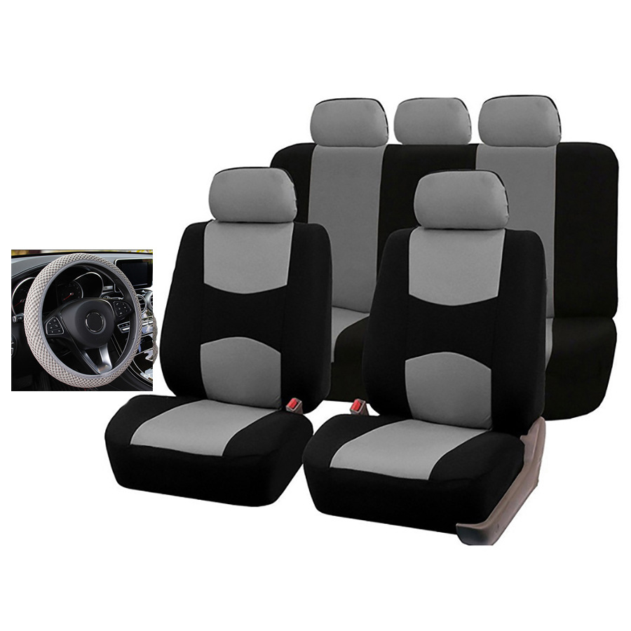 EBay Amazon Wish Foreign Trade Car Seat Cover Seat Cover Sandwich Steering Wheel Cover Car