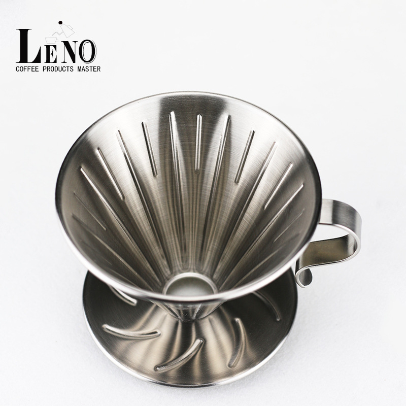 Coffee Filter Cup 304 Thickened Stainless Steel Drip Type VShaped Coffee Coffee Dripper Coffee Appliance Accessories