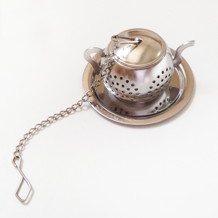 Hardware Products Factory Wholesale Creative Teapot 304-Shaped Tea Filter Tea Stainless Steel Strainer Tea Filter Spot