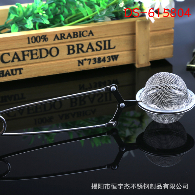 Stainless Steel Handle Tea Ball Tea Filter Tea Filter Tea Strainer Handle Seasoning Ball 4.5C Stainless Steel Tableware