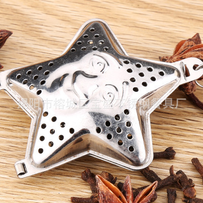 Stainless Steel Tea Net Filter Kitchen Tea Filter Tea Table Decoration Tea Set Accessories Heart-Shaped Chain