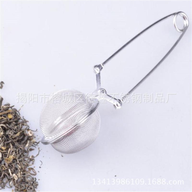 2019 New 304 Stainless Steel Handle Clip Tea Ball Tea Filter Tea Filter Tea Filter Odorless Tea Making Device Whole