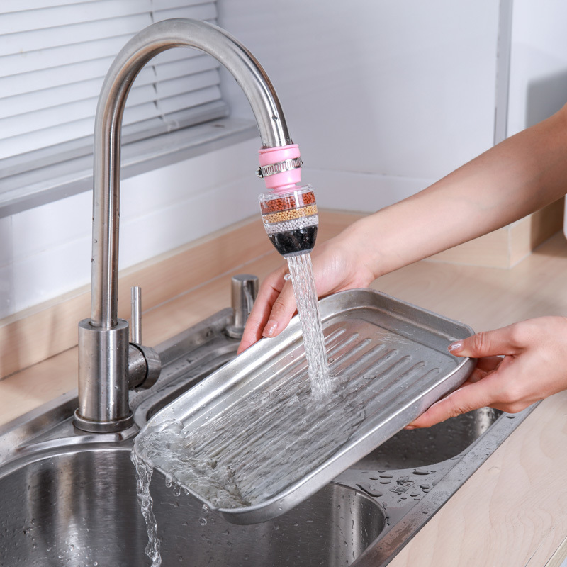 Faucet Filter Kitchen Household Water Purifier Faucet MultiLayer Interface Water Purification SplashProof Water Saving