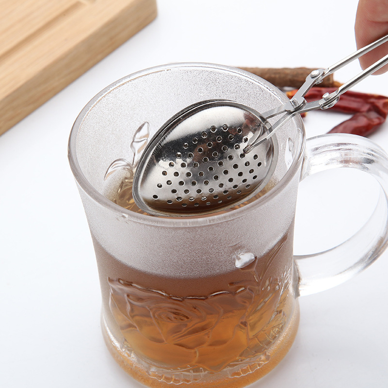 Stainless Steel Line Handle Tea Ball Tea Filter Tea Filter Tea Strainer Handle Seasoning Ball Immersion Device Wholesale