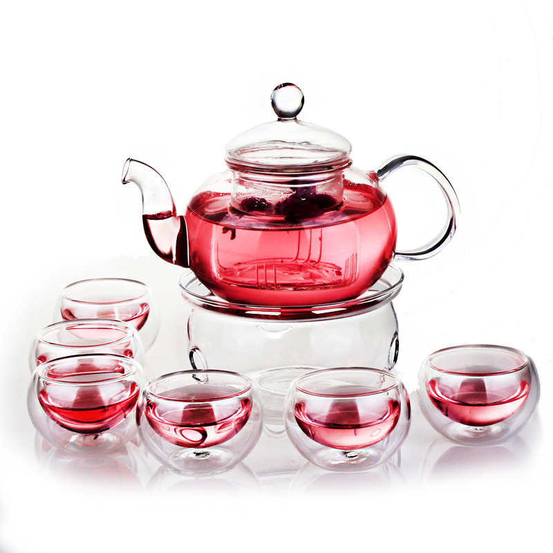 Factory Wholesale Heat-Resistant Glass Set Herbal Tea Set Scented Teapot with Filter Kung Fu Tea Teaware Gift Set