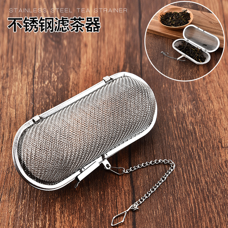 Steel Tea Filter Soup Bases Bag Filter Tea Making Device Creative Long Tea Compartment Tea Ball Large Flavor Treasure