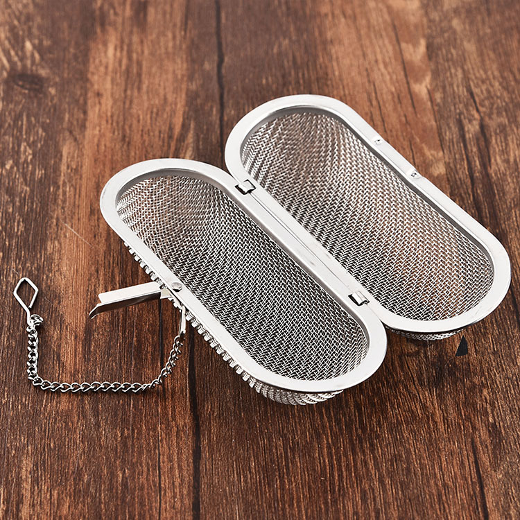 Steel Tea Filter Soup Bases Bag Filter Tea Making Device Creative Long Tea Compartment Tea Ball Large Flavor Treasure