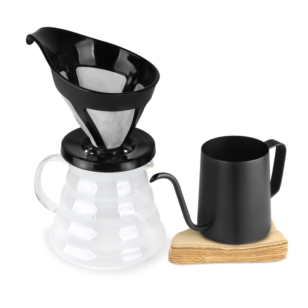 Coffee Maker Set of Coffee Filter Cup Appliances Narrow Mouth Filter Pot Manual Filter Cup Coffeepot Holiday Gift Pack