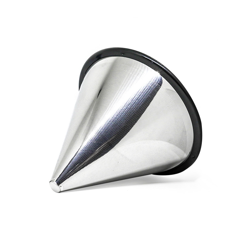 Amazon Single Layer Fine Hole Dense Filter Coffee Cup Set Coffee Filter 304 Stainless Steel Coffee Filter Screen