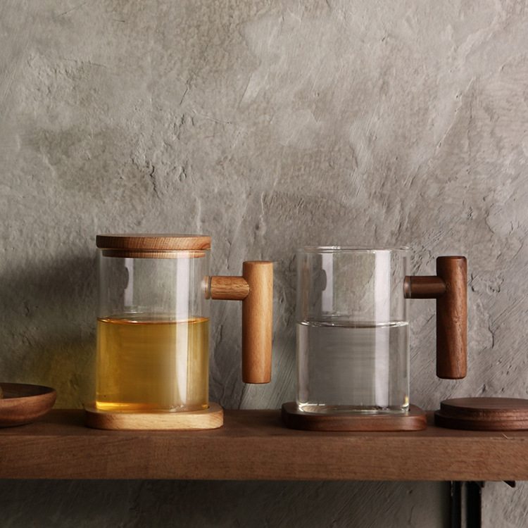 Heat-Resistant Thick Glass Tea Separation Filter Tea Cup with Lid Household Borosilicate Glass Flower Tea Teacup