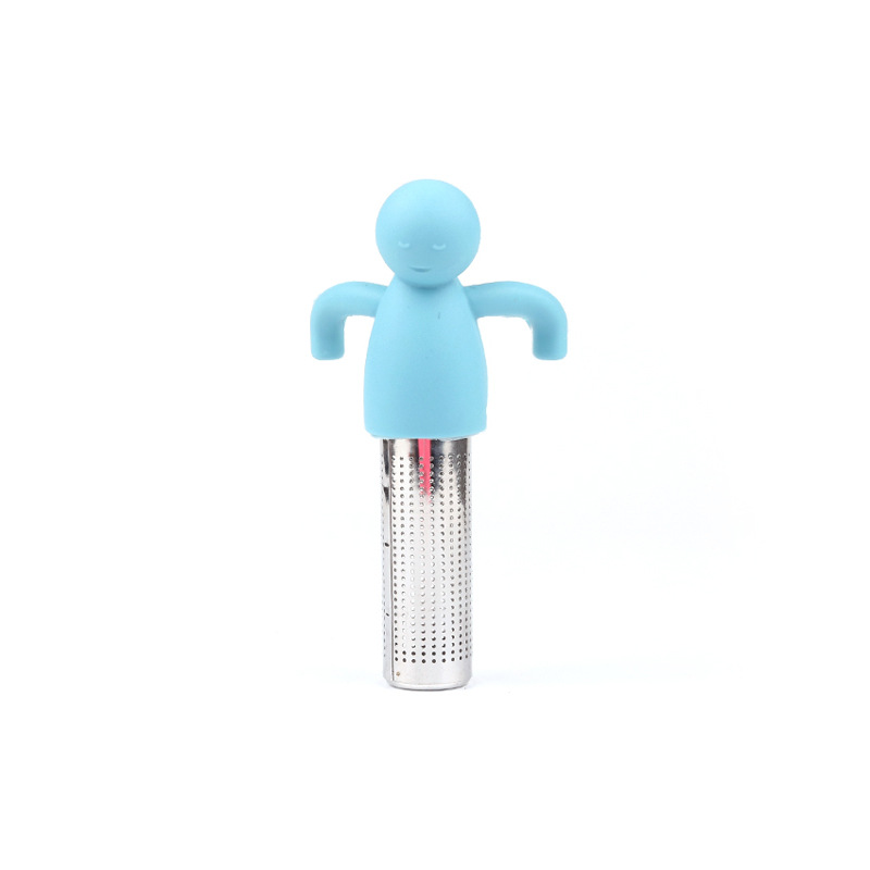 Silicone Tea Filter Tea Making Tools Stainless Steel 304 Tea Strainer Villain Tea Machine Doll Toy Tea Set Accessories