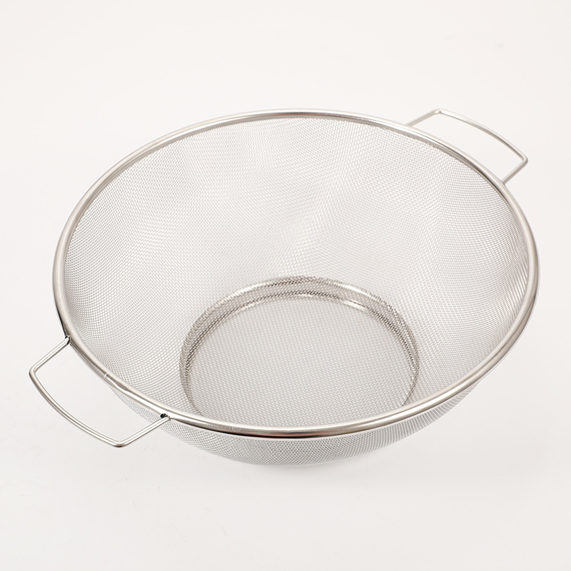 vegetable and fruit basket washing asphalt sieve rice filter basket double ear handle vegetable basket manufacturer