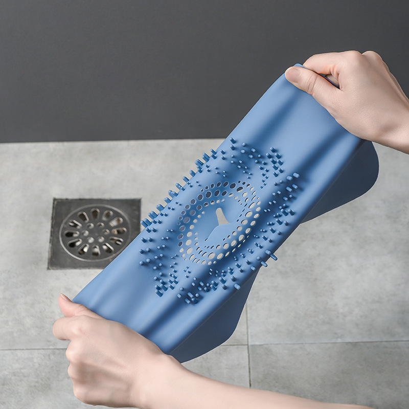 Bathroom AntiBlocking Filter Net Bathroom Deodorant Floor Mat Hair Sticker Floor Drain Cover Kitchen Drain Sealing Plug