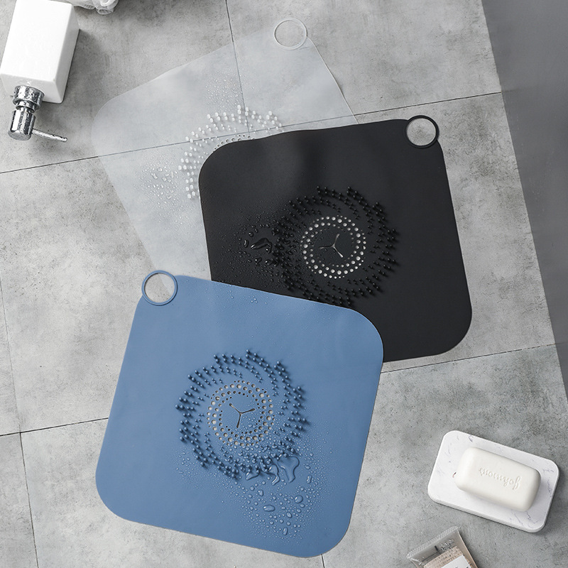 Bathroom AntiBlocking Filter Net Bathroom Deodorant Floor Mat Hair Sticker Floor Drain Cover Kitchen Drain Sealing Plug