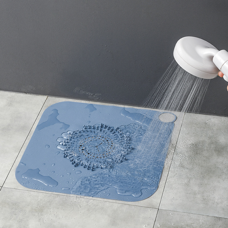 Bathroom AntiBlocking Filter Net Bathroom Deodorant Floor Mat Hair Sticker Floor Drain Cover Kitchen Drain Sealing Plug