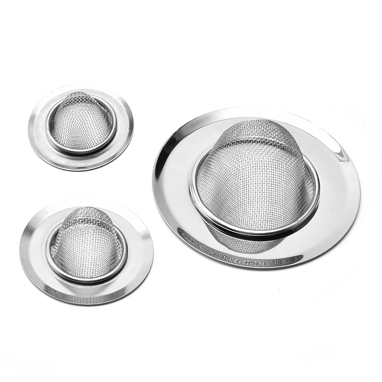 Kitchen Sink Stainless Steel Floor Drain Strainer Sewer Bathtub Leak-Proof Plug Dregs Filter Factory in Stock Wholesale