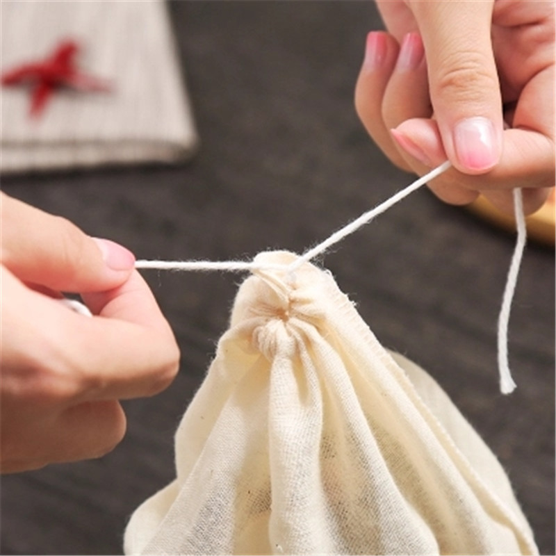 Drawstring Gauze Frying Filter Bag Kitchen Supplies Soup Bag Stew Ingredients Sachet Residue Bag