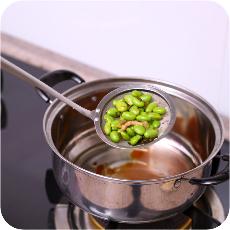 Kitchen Stainless Steel Strainer Strainer Creative Ladle Oil Filter Foam Strainer Spoon Oil Skimmer Oil Filter Mesh Spoon Strainer