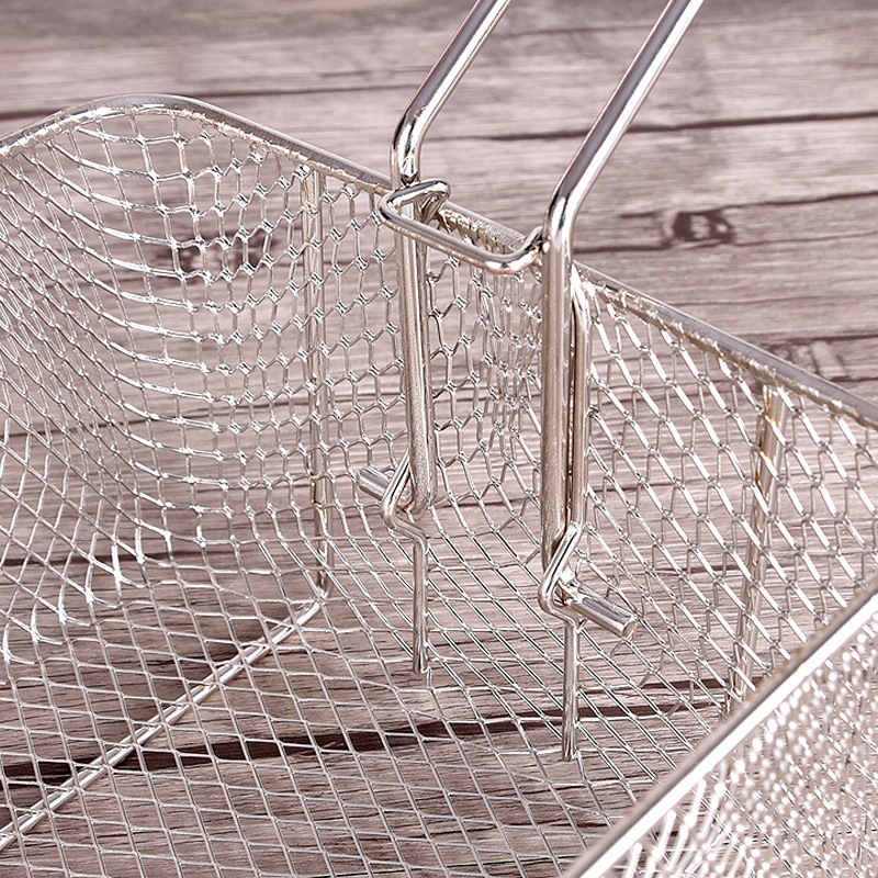 Sieve Fried Mesh Screen Frying Basket Electric Fryer Baskets Frying Basket Deep Frying Pan Square Oil Filter Screen