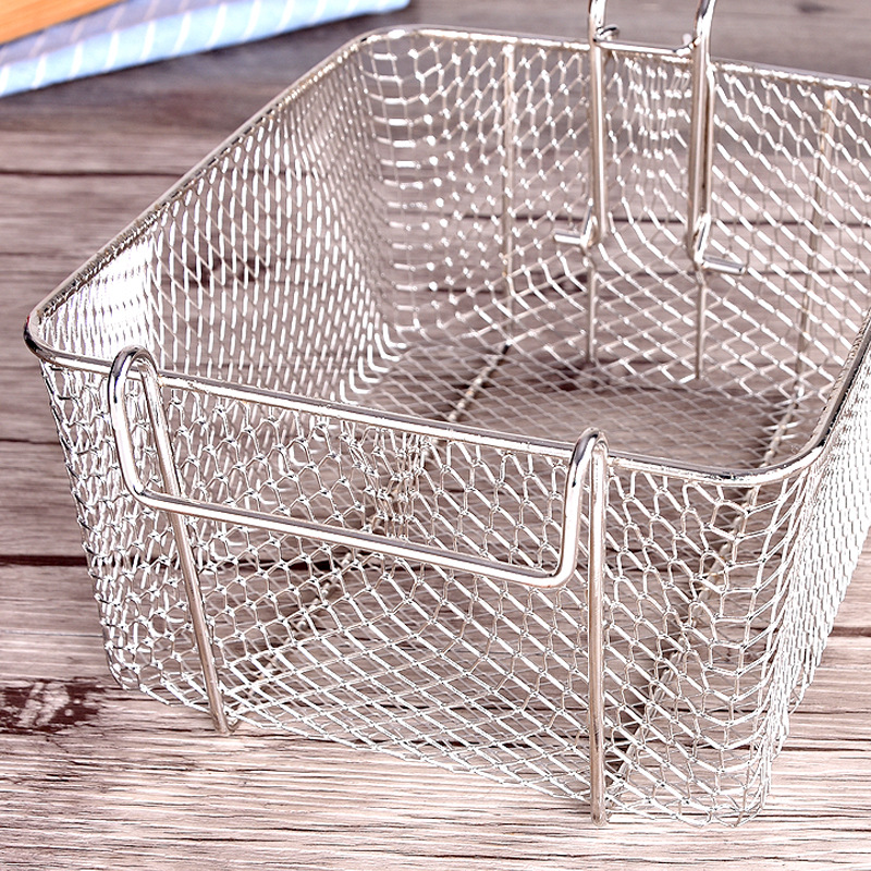 Sieve Fried Mesh Screen Frying Basket Electric Fryer Baskets Frying Basket Deep Frying Pan Square Oil Filter Screen