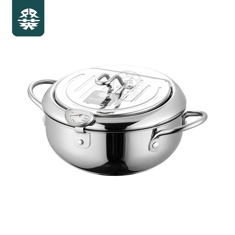 Frying Pan Household Stainless Steel FuelSaving Hot Oil Filter Oil NonStick TemperatureControlled Mini DeepFat Fryer