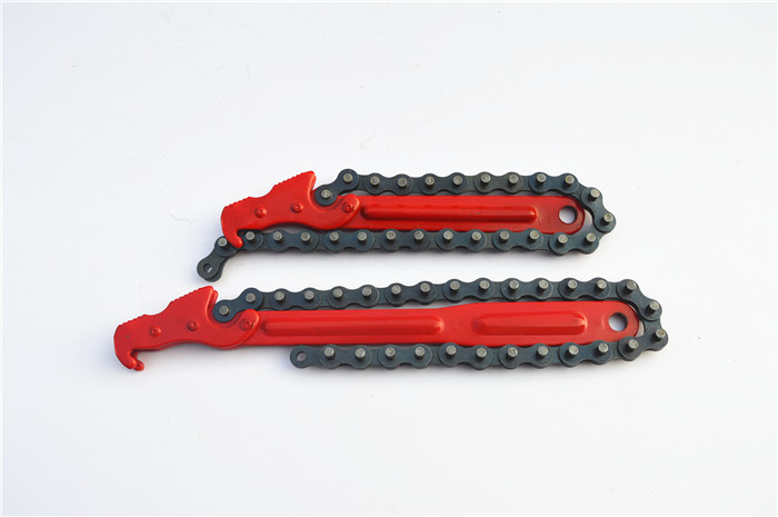 Adjustable 8-Inch Chain Filter Wrench 12-Inch Chain Oil Filter Tool Oil Filter Wrench