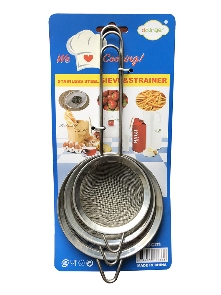 Straight Light Mesh Oil Grid Kitchen Gadget Multi-Functional Stainless Steel Mesh Screen Colander Oil Filter Screen Wholesale