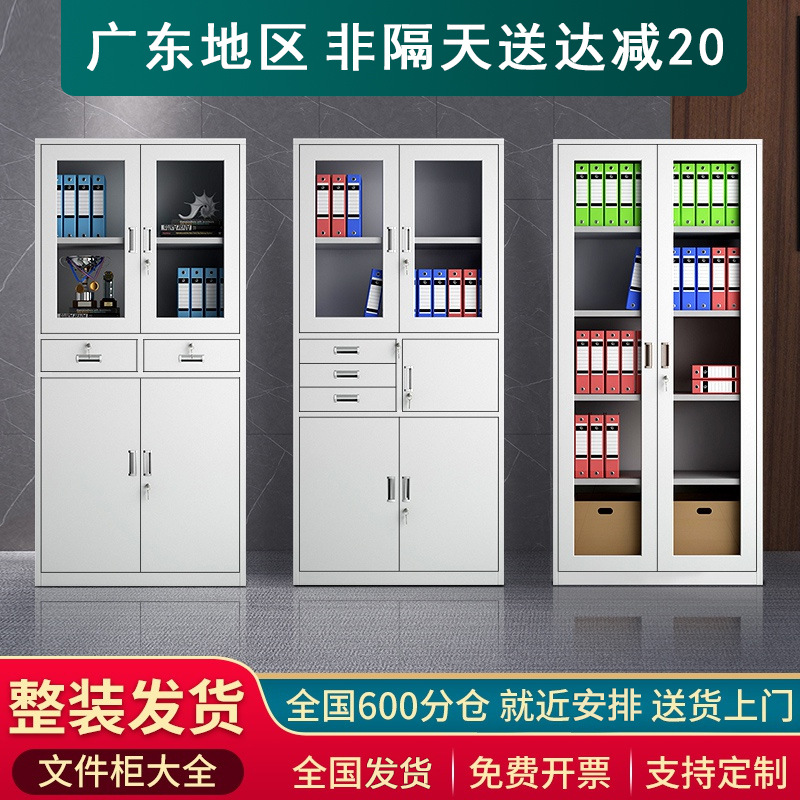 Steel Office Iron File Cabinet Short Cabinet File Information Financial Voucher Bookcase with Lock Room Clothes