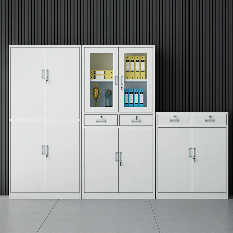 Steel Office Iron File Cabinet Short Cabinet File Information Financial Voucher Bookcase with Lock Room Clothes