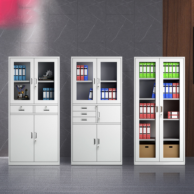 Steel Office Iron File Cabinet Short Cabinet File Information Financial Voucher Bookcase with Lock Room Clothes