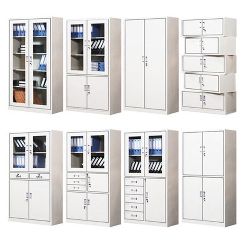 Steel Office Iron File Cabinet Short Cabinet File Information Financial Voucher Bookcase with Lock Room Clothes