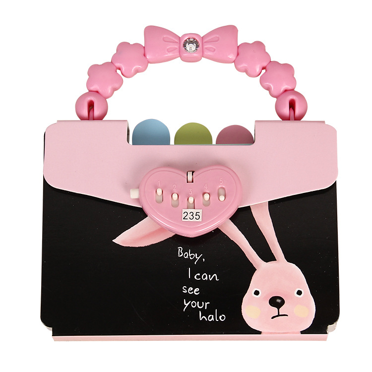 Factory Direct Sales Creative Gifts Student Password-Protected Noteboy Children Diary Book with Lock Notebook Book School Supplies