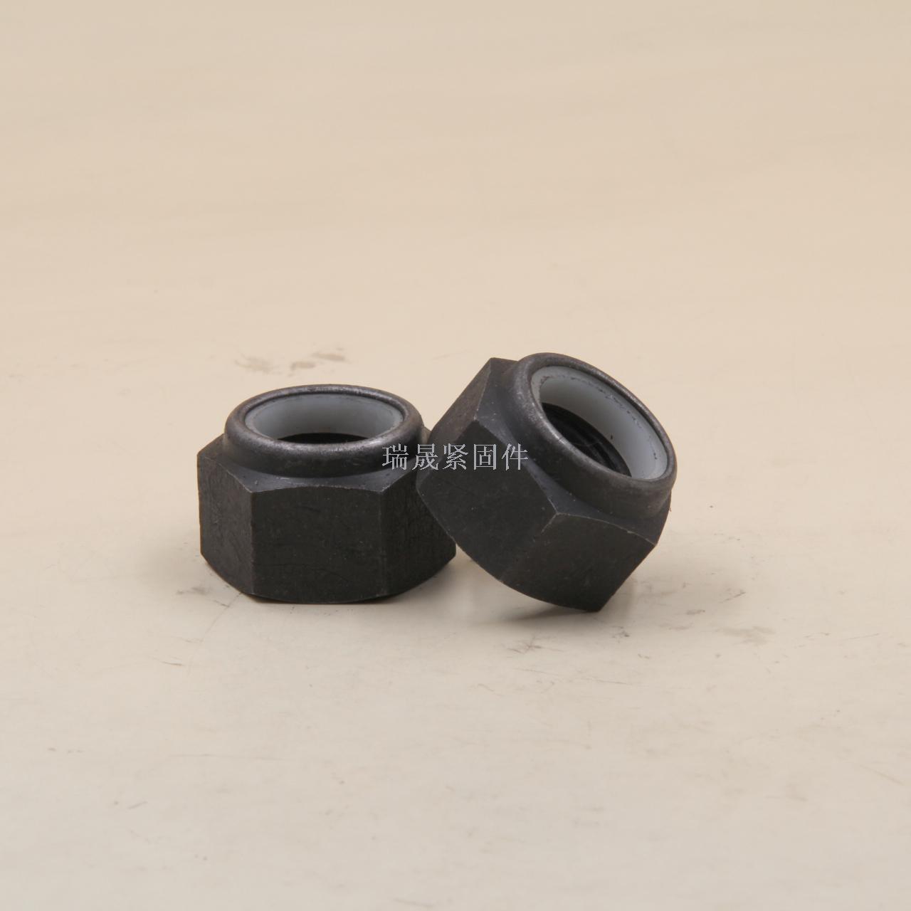 DIN985M30 black nylon locknut self-locking nut black zinc plated locknut high strength locknut