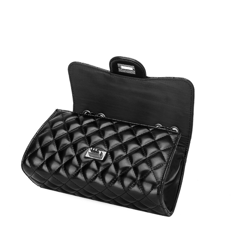 Foreign Trade Women&#039;s Shoulder Rhombus Chain Bag Wholesale 2020 New Autumn and Winter Bags Cover Lock Women&#039;s Crossbody Handbag